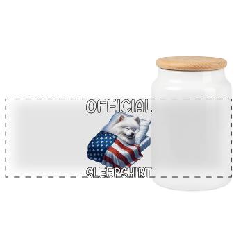 Spitz US Schlafshirt - Panorama Keksdose mit Holzdeckel - Weiß - Vorne