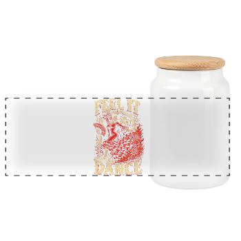 Le flamenco : Ressentez-le ou ne dansez pas - Boîte à biscuits avec couvercle en bois - blanc - Devant