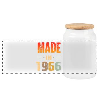 Grandpa Limited Edition Humor Anniversary 60 - Panoramic Cookie Jar with Wooden Lid - white - Front
