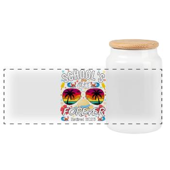 teacher retirement t shirt retirement Teacher - Boîte à biscuits avec couvercle en bois - blanc - Devant