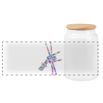 Drums, Drummers, Colorful, Children, Boys, Drummers - Panoramic Cookie Jar with Wooden Lid - white - Front