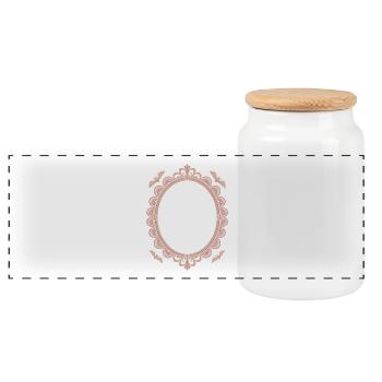 Pale Is My Aesthetic - Panoramic Cookie Jar with Wooden Lid - white - Front