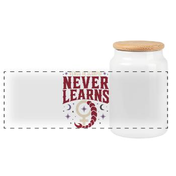 Venus sign Venus astrology - Panoramic Cookie Jar with Wooden Lid - white - Front