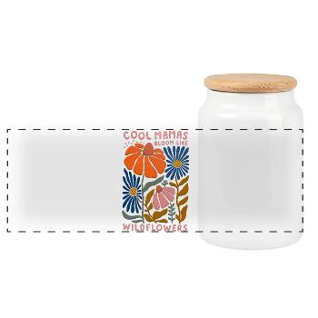 Les mamans fraîches fleurissent comme des fleurs sauvages - Boîte à biscuits avec couvercle en bois - blanc - Devant