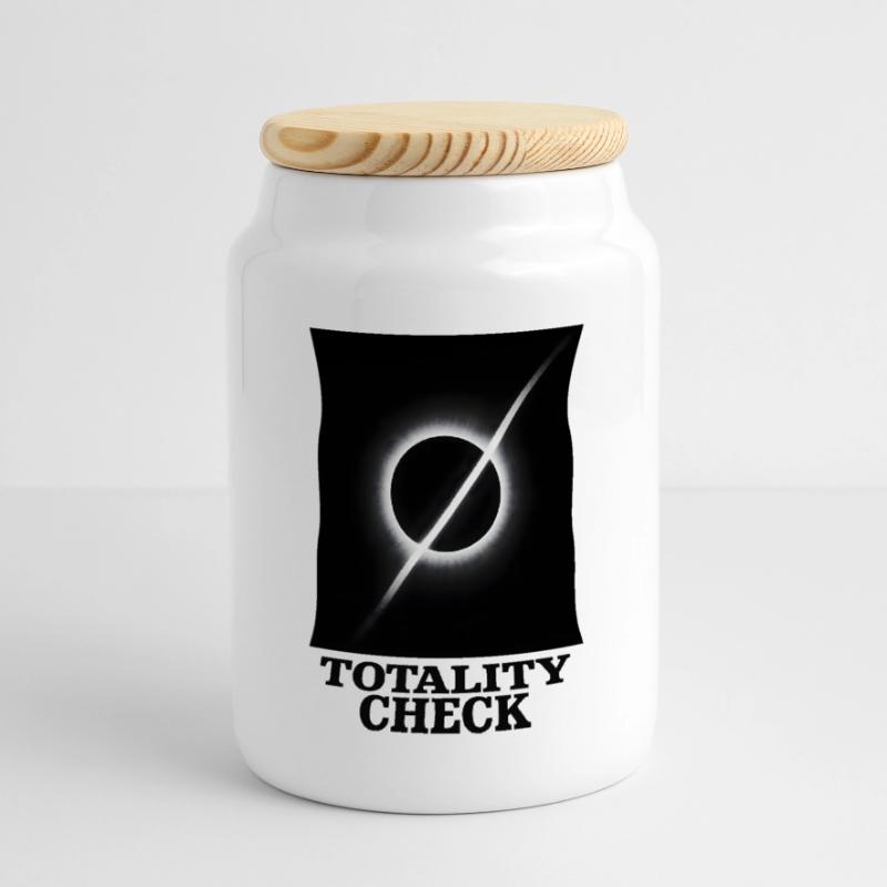 Totality checked | Eclipse Panoramic Cookie Jar with Wooden Lid