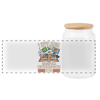 Graphic Designer A Short Story Creative Designer - Panorama Keksdose mit Holzdeckel - Weiß - Vorne