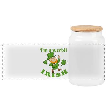 Leprechaun Pride Irish Tee - Panorama Keksdose mit Holzdeckel - Weiß - Vorne