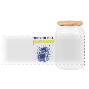 Pack de cartes à collectionner Born To Pull Bangers - Boîte à biscuits avec couvercle en bois - blanc - Devant