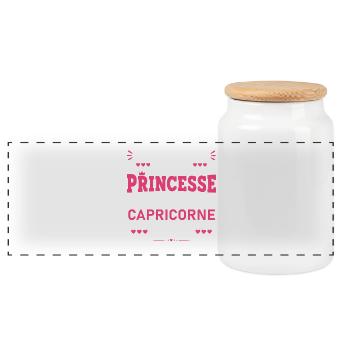 Princesse et Capricorne à la Fois - Boîte à biscuits avec couvercle en bois - blanc - Devant