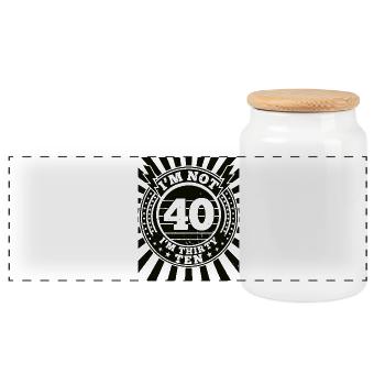 Ich Bin Nicht 40, Ich Habe 30. Geburtstag - Panorama Keksdose mit Holzdeckel - Weiß - Vorne
