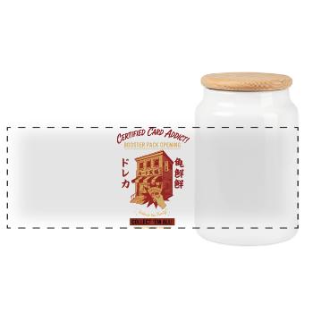 Certified Card Addict Booster Pack Opening Collect - Panoramic Cookie Jar with Wooden Lid - white - Front