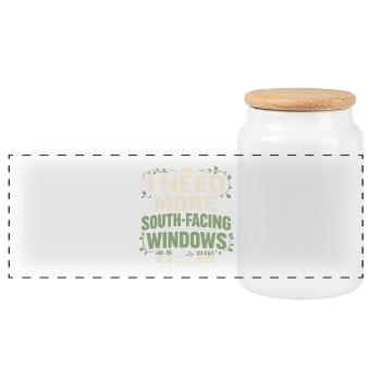Mehr Südfenster | Urban Jungle - Panorama Keksdose mit Holzdeckel - Weiß - Vorne