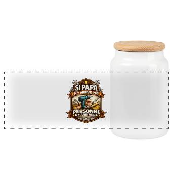 Papa Dépanneur: Héros Des Outils - Boîte à biscuits avec couvercle en bois - blanc - Devant