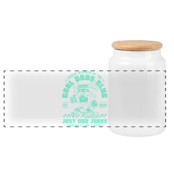 Club des Papas Cool - Fête des Pères Cadeaux 2026 - Boîte à biscuits avec couvercle en bois - blanc - Devant