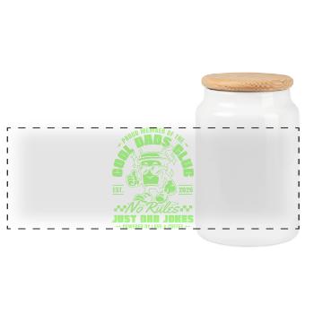 Club des Papas Cool - Fête des Pères Cadeaux 2026 - Boîte à biscuits avec couvercle en bois - blanc - Devant