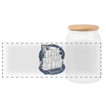 Développeur de jeux : je vis entre deux builds Codeur de jeu - Boîte à biscuits avec couvercle en bois - blanc - Devant