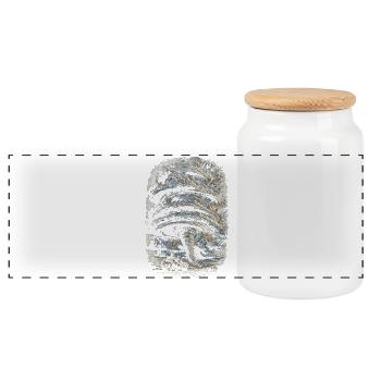 Storm Chaser Meteorologist - Panoramic Cookie Jar with Wooden Lid - white - Front
