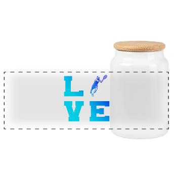 Idée cadeau pour un tennis avec tennis - Boîte à biscuits avec couvercle en bois - blanc - Devant