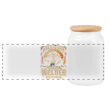 Soudeur professionnel plus chaud que votre soudeur - Boîte à biscuits avec couvercle en bois - blanc - Devant