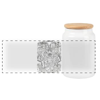 Des extraterrestres au Bigfoot Gamer rétro - Boîte à biscuits avec couvercle en bois - blanc - Devant