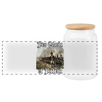 Armée prussienne | Uniforme de Prusse | Prussien - Boîte à biscuits avec couvercle en bois - blanc - Devant