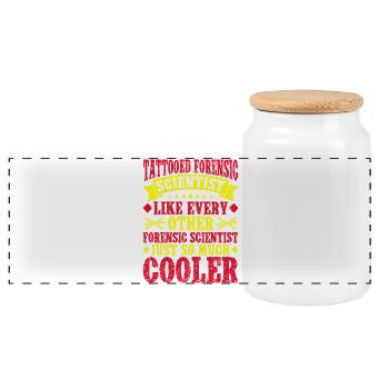 Majeure en sciences médico-légales, c’est tellement plus cool - Boîte à biscuits avec couvercle en bois - blanc - Devant