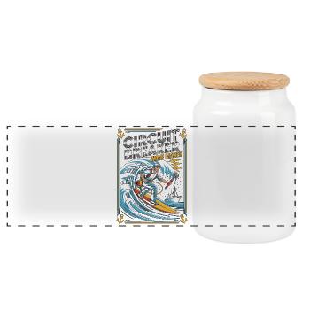 Électricien Maritime, disjoncteurs, ingénieur maritime - Boîte à biscuits avec couvercle en bois - blanc - Devant