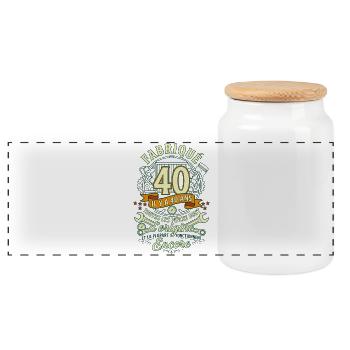 40 Ans Anniversaire Mécanicien Pièces d'Origine - Boîte à biscuits avec couvercle en bois - blanc - Devant