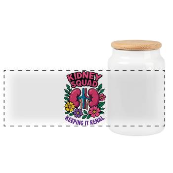 Kidney Squad Keeping It Renal - Panorama Keksdose mit Holzdeckel - Weiß - Vorne