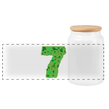 Couleur de camouflage numéro sept - Boîte à biscuits avec couvercle en bois - blanc - Devant