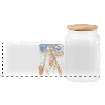 Bigfoot, Alien Rocker, Musique Rock, Main de Rock, OVNI - Boîte à biscuits avec couvercle en bois - blanc - Devant