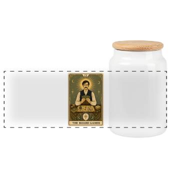 Jeu de société | Soirée de Jeux de Tarot - Boîte à biscuits avec couvercle en bois - blanc - Devant