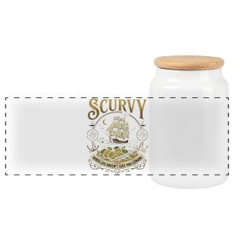 Conception du Lemon du Pirate Ship - Boîte à biscuits avec couvercle en bois - blanc - Devant