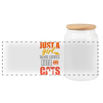 Simplement une fille qui aime les rats et les chats - Boîte à biscuits avec couvercle en bois - blanc - Devant