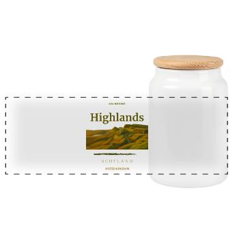 Schottland Highlands Wandern 282 Munros - Panorama Keksdose mit Holzdeckel - Weiß - Vorne