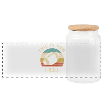 C’est comme ça que je roule un cadeau rétro de rugby drôle - Boîte à biscuits avec couvercle en bois - blanc - Devant