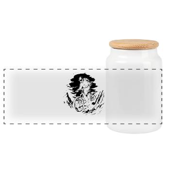 VTT - Boîte à biscuits avec couvercle en bois - blanc - Devant