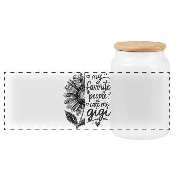 Mes Personnes Préférées M'appellent Gigi - Boîte à biscuits avec couvercle en bois - blanc - Devant