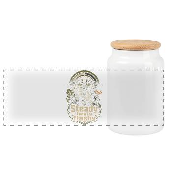 Arbalète Arbalétrier Bats Constants Flashy - Boîte à biscuits avec couvercle en bois - blanc - Devant