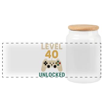Contrôleur débloqué niveau 40 - Boîte à biscuits avec couvercle en bois - blanc - Devant