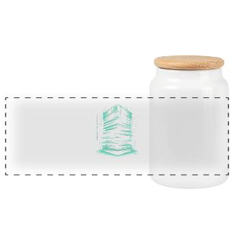 Programmers – Coding Developers & Computer Scientists - Panoramic Cookie Jar with Wooden Lid - white - Front