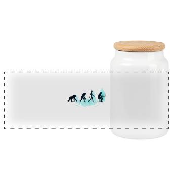Programmers – Coding Developers & Computer Scientists - Panoramic Cookie Jar with Wooden Lid - white - Front