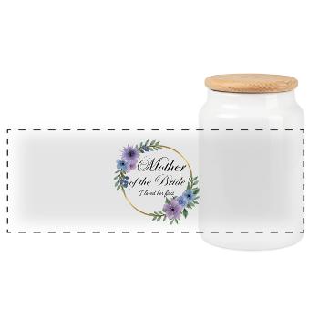 Couronne de la Mère Mariée - Boîte à biscuits avec couvercle en bois - blanc - Devant