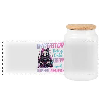 Pastel Goth Soft Goth Gaming Gamer - Boîte à biscuits avec couvercle en bois - blanc - Devant