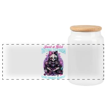 Pastel Goth Soft Goth Gaming Gamer - Boîte à biscuits avec couvercle en bois - blanc - Devant