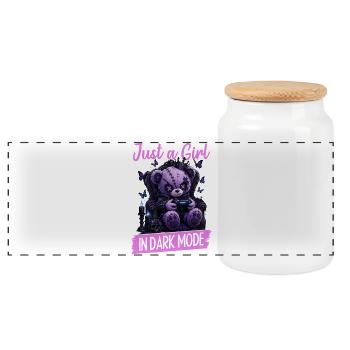 Pastel Goth Soft Goth Gaming Gamer - Boîte à biscuits avec couvercle en bois - blanc - Devant