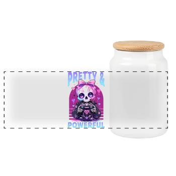 Pastel Goth Soft Goth Gaming Gamer - Boîte à biscuits avec couvercle en bois - blanc - Devant