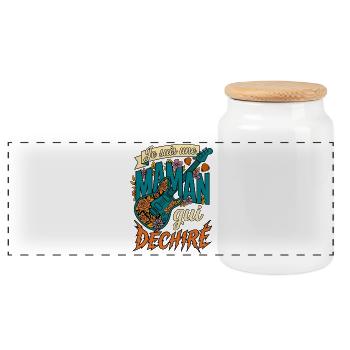 Je Suis Une Maman Qui Déchire Guitare Rock - Boîte à biscuits avec couvercle en bois - blanc - Devant