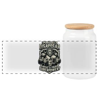 Je fais disparaître la bière Craft Beer - Boîte à biscuits avec couvercle en bois - blanc - Devant