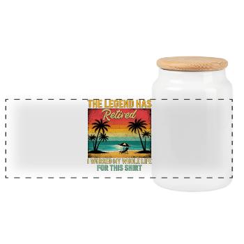 à la retraite, j’ai travaillé toute ma vie pour ce t-shirt - Boîte à biscuits avec couvercle en bois - blanc - Devant